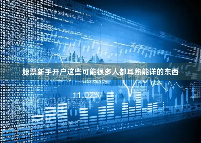 股票新手开户这些可能很多人都耳熟能详的东西